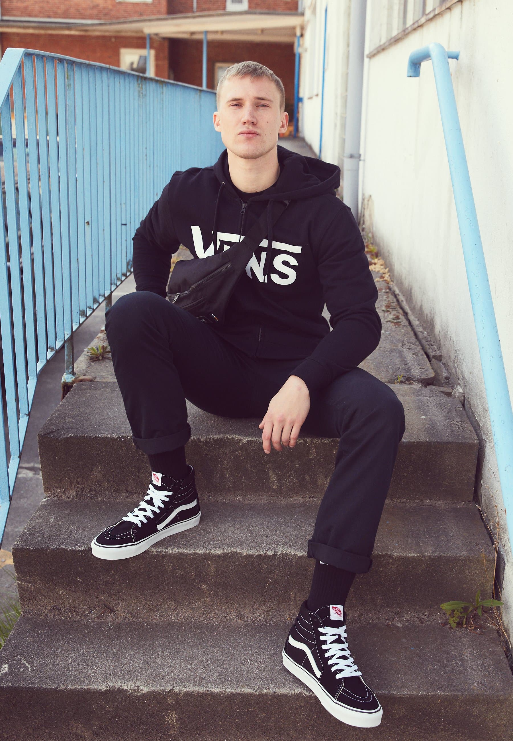 Vans Sk8-Hi — Noir / Blanc